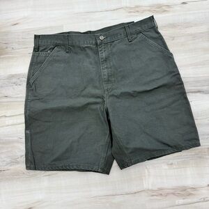 CARHARTT Vintage Army Green Cargo Carpenter Shorts Size 38 Made in The USA Sz 38